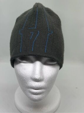 Spyder Titanium Reversible Black Gray Performance Beanie Hat One Size